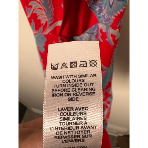 ASOS Paisley Cut Out Maxi Dress Halter Womens Size 4 Red Blue Flowy Resort - Picture 10 of 10